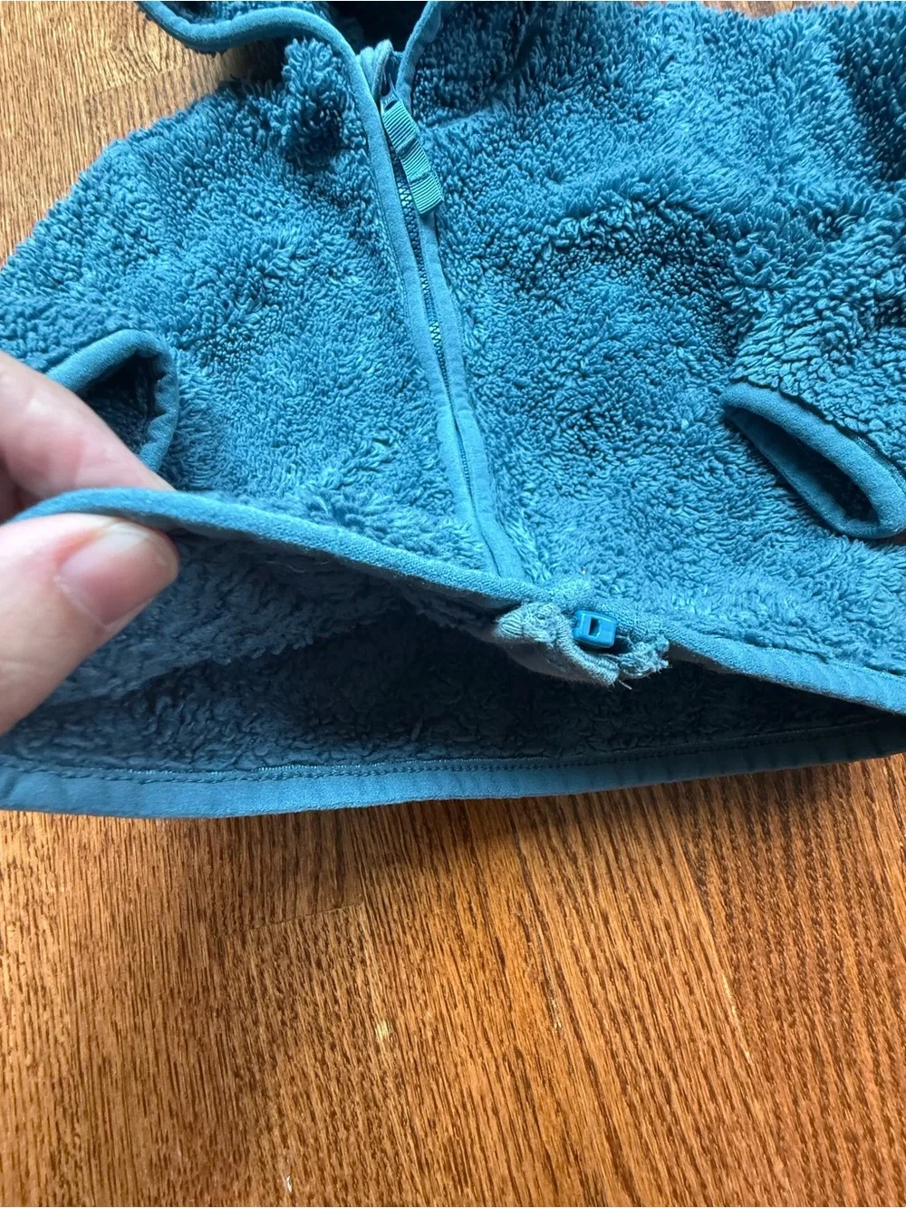 Primary Teal Hooded Sherpa Jacket 12-18 Months